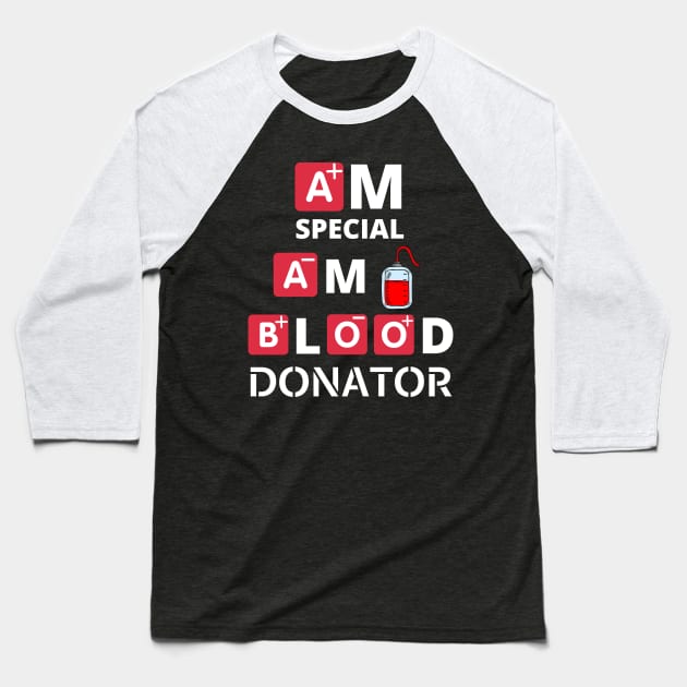 Blood donation motivation biolife medication red Baseball T-Shirt by Hohohaxi